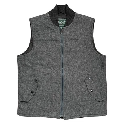 Woolrich Bear Claw Wool Blend Gray Insulated Vest Jacket Mens Medium - Image 1 of 4