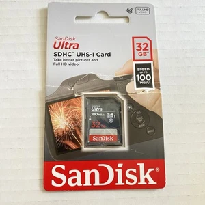 SanDisk Ultra 32GB SDHC UHS-l Memory Card 100MB/s - Picture 1 of 2