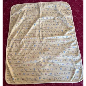 Manta de bebé vintage Carters John Lennon 'Imagine' amarilla 100 % algodón - Imagen 1 de 8