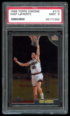 Topps 1998-99 cromo #113 Raef LaFrentz PSA 9 como nuevo novato radiocontrol Foto 1 de 2