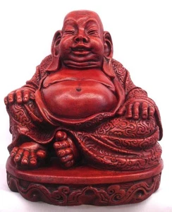 Large Happy Laughing Buddha Statue Buddhism Antique Finish Chinese Art Decor - Picture 1 of 12