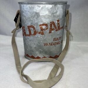 Minnow Bucket, Old Pal by Woodstream Corp Galvanized Fishing Pail Man Cave Decor