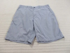PGA Tour Mens Shorts 34 Blue Striped Bermuda Golf Flat Front Polyester - Picture 1 of 10