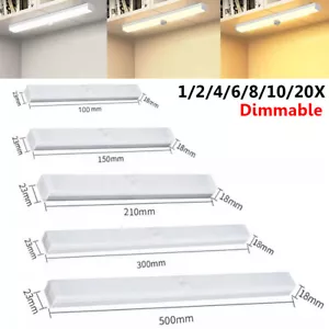 LED Unterbauleuchte mit Bewegungsmelder AKKU Lichtleiste Küche Schranklampe USB - Bild 1 von 20