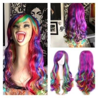 Peluca arco iris multicolor 23” NUEVA Foto 1 de 4