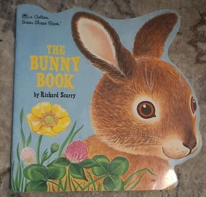The Bunny Book by Richard Scarry 1987 Vintage Golden Shape Paperback Book - Picture 1 of 9