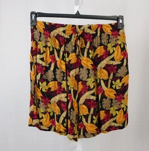 Sag Harbor Leaves-Floral Print Drawstring Waist Casual Shorts, Medium #2081 - Picture 1 of 4