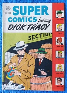 #113 SUPER COMICS DELL COMICS OKTOBER 1947 GOLDENES ZEITALTER DICK TRACY WAISE ANNIE - GETRAGEN - Bild 1 von 10