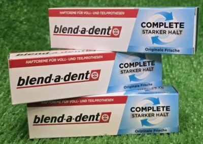 (131,21€/kg) 3x Blend-a-dent Super Haftcreme starker Halt FRISCHE 47g Versand 0€
