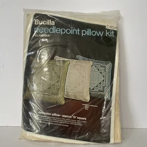 Bucilla Neddlepoint Pillow Kit Classique 15” Square Decorative Off White - New - Picture 1 of 6