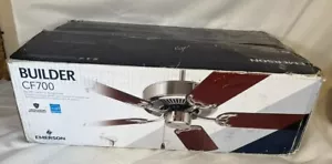 Emerson BUILDER 52" CEILING Fan CF700BS BRUSHED STEEL NATURAL CHERRY/ MAPLE - Picture 1 of 5