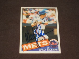 METS 1986 WORLD CHAMPION NEXT MANAGER WALLY BACKMAN AUTOGRAPHED CARD COA - Picture 1 of 4