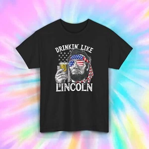 Camisa Drinkin' Like Lincoln | Camiseta patriótica para beber cerveza de Estados Unidos | Regalo del 4 de julio - Imagen 1 de 10