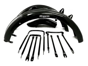 BSA B31 B33 RIGID FRAME FRONT & REAR MUDGUARD WITH STAYS AEs - Imagen 1 de 6