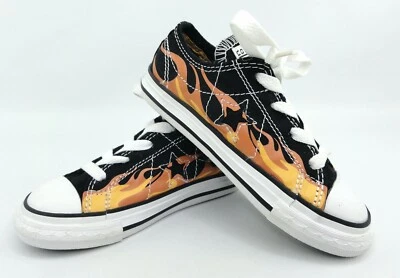 Zapatos Converse One Star Infant 9 de lona de caña baja negro llama naranja 714983 pies Foto 1 de 4