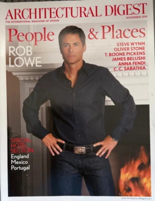 Architectural Digest November2010 Rob Lowe Oliver Stone Steve Wynn James Belushi - Image 1 of 2