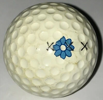 Pelota de golf vintage azul flor real (B-10-4) Foto 1 de 2