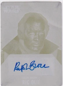 2016 Star Wars Evolution Ralph Brown as Ric Olie Autograph Printing Plate - Picture 1 of 2