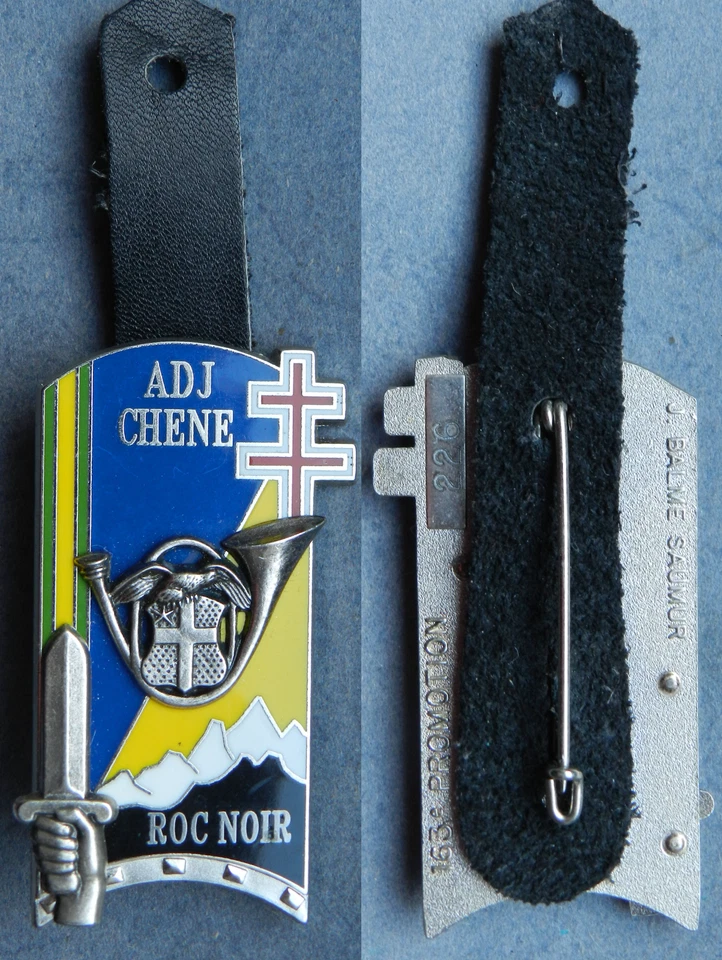 CHENE, ADJUDANT, 163° PROMOTION ENSOA, CHASSEUR, ROC NOIR, MATRICULÉ - BALME - Photo 1/1