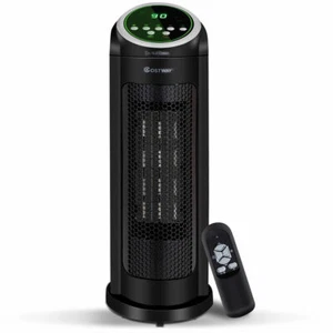 Portable Oscillating PTC Ceramic Space Heater 1500W LED 12H Timer Remote Control - Picture 1 of 10