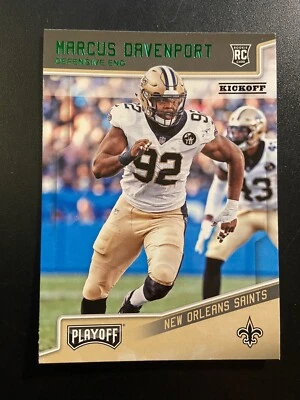 2018 Panini Playoff Football Green Marcus Davenport #246 Saints Rookie - Image 1 of 2