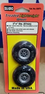 DU-BRO 225TL Treaded Lightweight Wheel Set 2-1/4 inch (pkg of 2) NISP - Picture 1 of 2