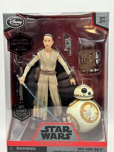 Star Wars Disney Store Elite Series REY AND BB-8 WITH LIGHTSABER 6" Die Cast NEW