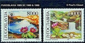 YUGOSLAVIA 1989 SC1985-86  EUROPEAN NATURE PROTECTION 8000d &10000d MNH OG VF - Picture 1 of 2