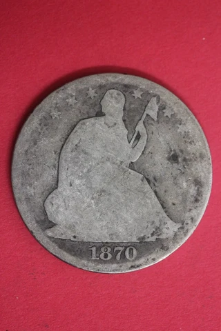 1870 P Seated Liberty Half Dollar Exact Coin Shown Flat Rate Shipping OCE 43 Cover