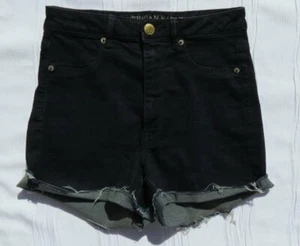 American Eagle dunkelblau weich Super Stretch hoch geschnitten abgeschnitten Jeans Shorts US M 8 - Bild 1 von 3