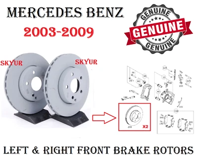 2 rotores de freno de disco delanteros Mercedes 295 mm para E320 E350 W211 2003-2009 originales Foto 1 de 4