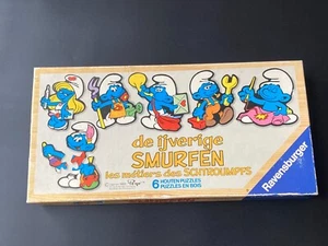 Puzzle bois Ravensburger Les métiers Schtroumpfs Smurfen TRES BON ETAT - Picture 1 of 4