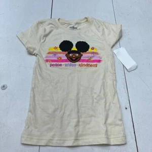 Sesame Street Yellow Gabrielle Print Short Sleeve T-Shirt Girls Size Medium NEW - Picture 1 of 6
