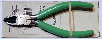 Diamond/Xcelite S55KS 5-Inch Diagonal Plier, Green Grips, NOS - Image 1 of 4