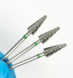 Carbide Nail Drill Bit Cone Green Coarse Gel polish removal 1 piece Good Quality