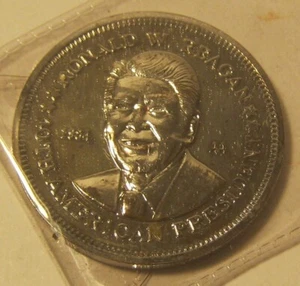 Ficha Presidencial Conmemorativa Doble Águila .999 Plata Capas Finas REAGAN - Imagen 1 de 2