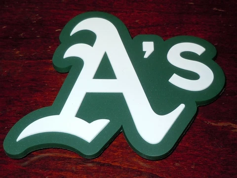 OAKLAND A'S ATHLETICS LARGE Vtg MLB RUBBER Baseball FRIGE MAGNET Standings Board Cover