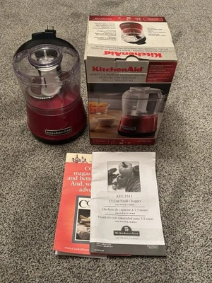 KitchenAid KFC3511ER 3.5-Cup Food Chopper - Red Used Once - Image 1 of 4