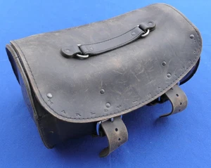 Genuine Harley Touring Softail Springer Leather 2 up Round Rack Bag Luggage 84up - Picture 1 of 10