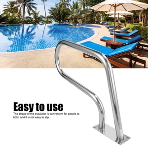 Thickened Swimming Pool Handrail 304 Stainless Steel Pool Stair Rail For Pr DM - Picture 1 of 12
