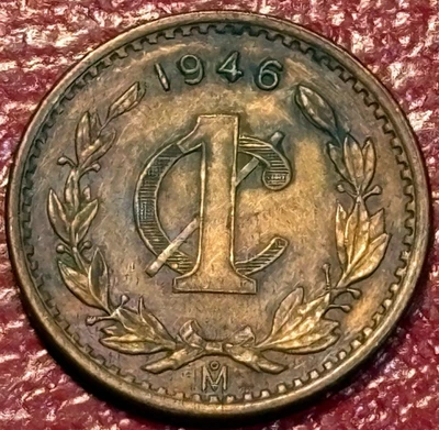MONEDA DE UN CENTAVO DE MÉXICO 1946 DETALLES AU DE ALTA CALIDAD - LIMPIA - DEC111 Foto 1 de 2