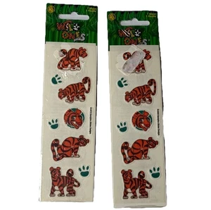 Lotto di 2 adesivi vintage Sandylion Fuzzy Wild Ones Tiger Roarie - Foto 1 di 5