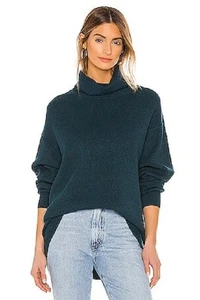 Free People FAB! Softly Structured Knit Tunic Sweater Oversized In Deep Jade S - Picture 1 of 8
