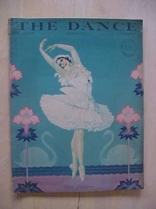 Vintage January 1929 The Dance Magazine Anna Pavlowa Art Deco Front Cover - Picture 1 of 1