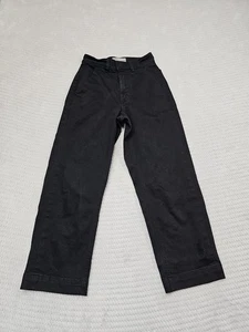 Everlane Jeans Damen 00 The Straight Leg Crop Denim Stretch Baumwolle Schwarz - Bild 1 von 8