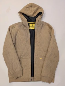 Vintage Burton Analog Quilted AG Hooded Jacket Coat Tan Herren Medium *Mängel/Lesen* - Bild 1 von 16