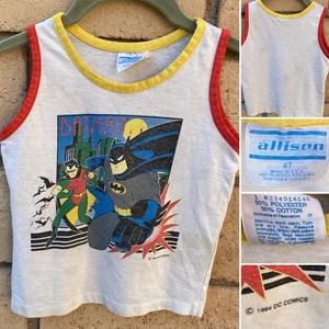 Vintage Batman Robin Grafik Tank Top Kind Kleinkind Größe 4T c 1994 90er 1990er - Bild 1 von 24