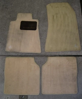 1992-1999 Mercedes-Benz W140 Floor Mats S320 S500 400SEL 500SEL S600 S420 Beige - Image 1 of 4