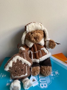 Jellycat Bundle Bartholomew Bear Alpine Outfit+Amuseable molasi cookie exclusive - Picture 1 of 9