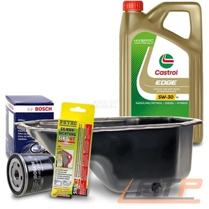 1x ÖLWANNE+5L CASTROL EDGE 5W-30 LL+BOSCH ÖLFILTER FÜR SEAT IBIZA TOLEDO ALTEA  - Bild 1 von 11